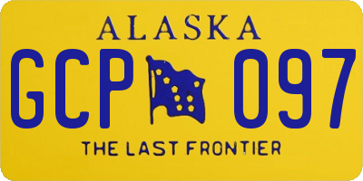 AK license plate GCP097