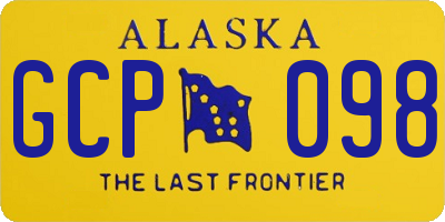 AK license plate GCP098