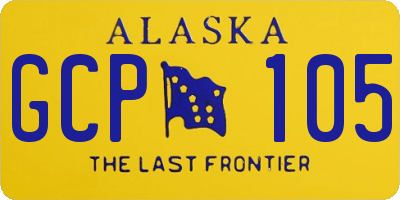 AK license plate GCP105