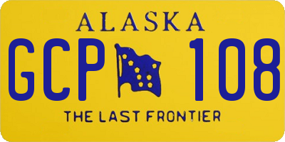 AK license plate GCP108