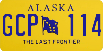AK license plate GCP114
