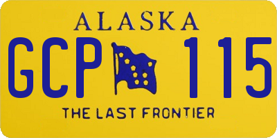 AK license plate GCP115