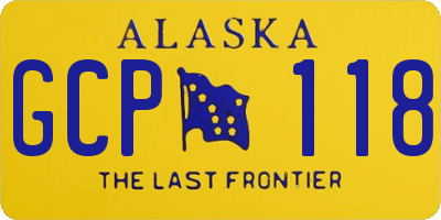 AK license plate GCP118