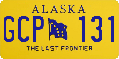 AK license plate GCP131