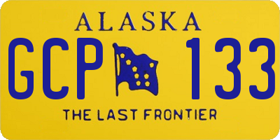 AK license plate GCP133