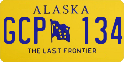 AK license plate GCP134