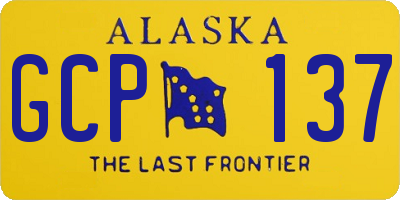 AK license plate GCP137