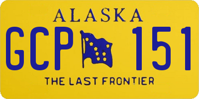 AK license plate GCP151