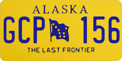 AK license plate GCP156