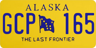 AK license plate GCP165