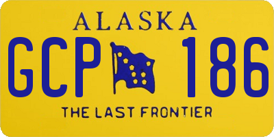 AK license plate GCP186