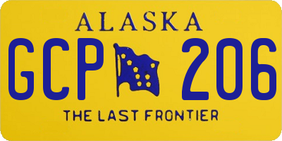 AK license plate GCP206