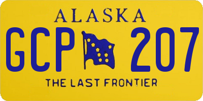 AK license plate GCP207