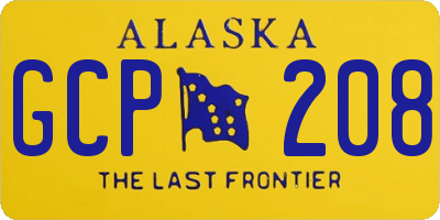 AK license plate GCP208
