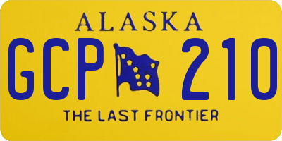 AK license plate GCP210