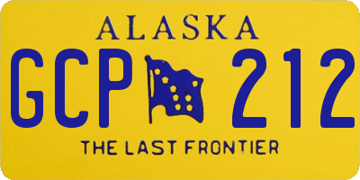 AK license plate GCP212