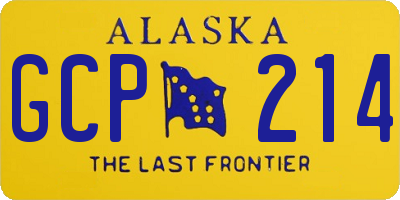 AK license plate GCP214