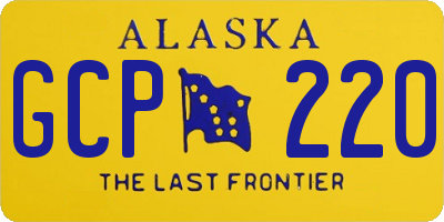 AK license plate GCP220