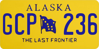 AK license plate GCP236