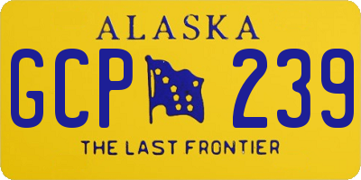 AK license plate GCP239