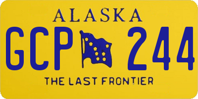 AK license plate GCP244