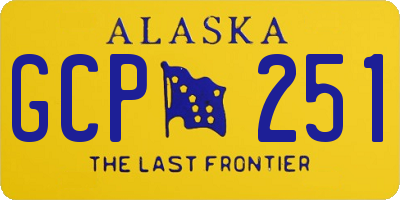 AK license plate GCP251