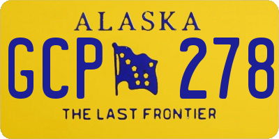 AK license plate GCP278