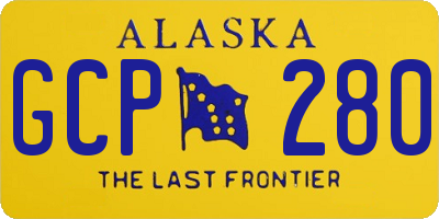 AK license plate GCP280