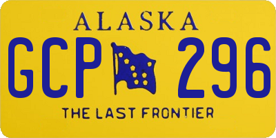 AK license plate GCP296
