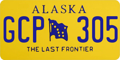 AK license plate GCP305