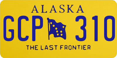 AK license plate GCP310