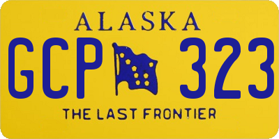 AK license plate GCP323