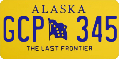 AK license plate GCP345