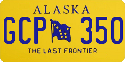 AK license plate GCP350
