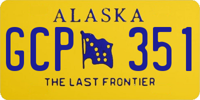 AK license plate GCP351