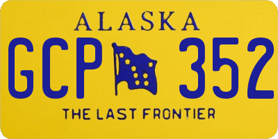 AK license plate GCP352