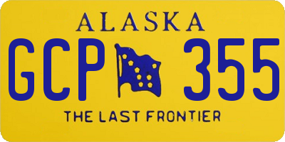 AK license plate GCP355