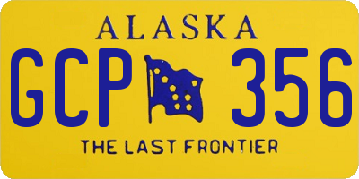 AK license plate GCP356