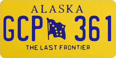 AK license plate GCP361