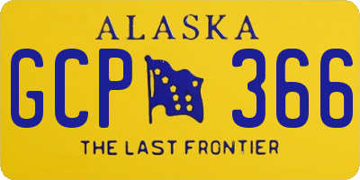AK license plate GCP366