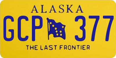 AK license plate GCP377
