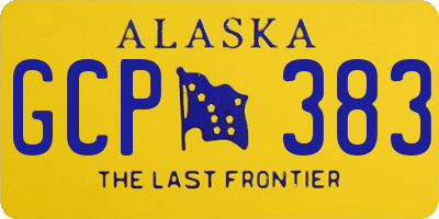 AK license plate GCP383