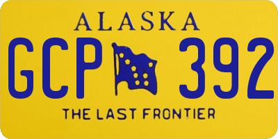 AK license plate GCP392