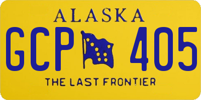 AK license plate GCP405