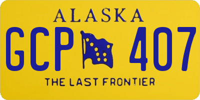 AK license plate GCP407