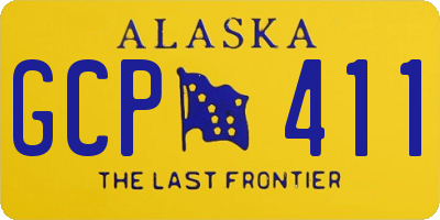 AK license plate GCP411