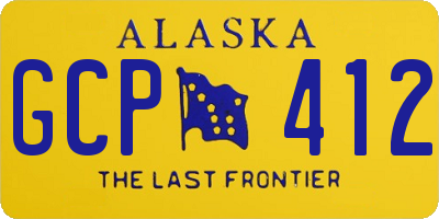 AK license plate GCP412