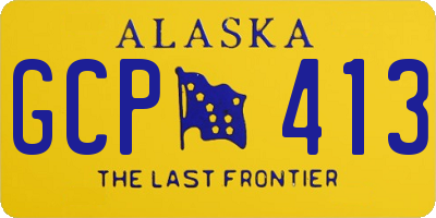 AK license plate GCP413
