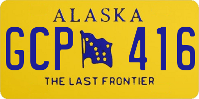 AK license plate GCP416