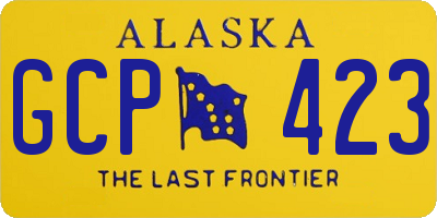 AK license plate GCP423